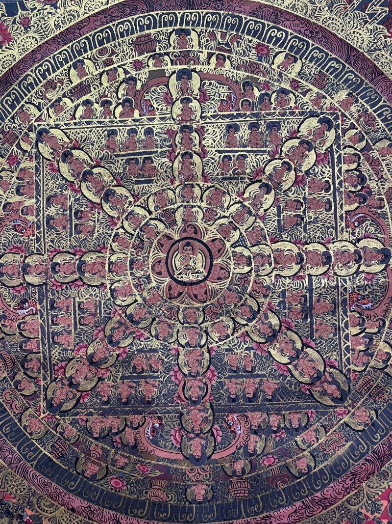 Tibetan Buddhist Thangka Painting – Buddha Mandala, Hand-Painted - Image 6