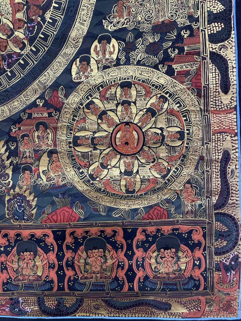 Tibetan Buddhist Thangka Painting – Seven Mandala, Hand-Painted - Image 4
