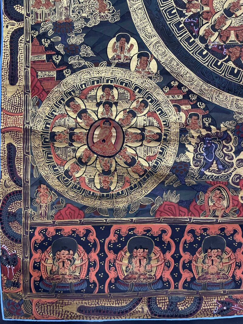 Tibetan Buddhist Thangka Painting – Seven Mandala, Hand-Painted - Image 5