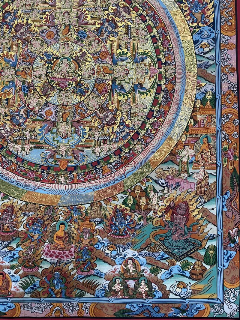 Tibetan Buddhist Thangka Painting – Buddha Mandala, Hand-Painted - Image 5