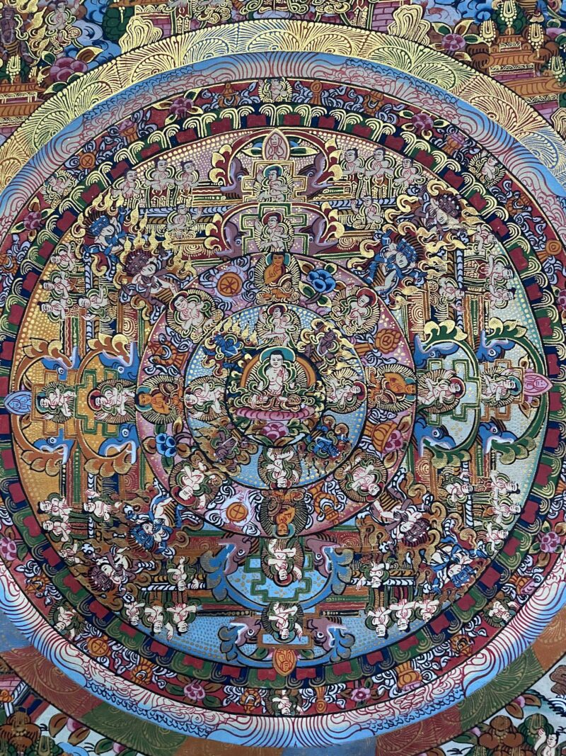 Tibetan Buddhist Thangka Painting – Buddha Mandala, Hand-Painted - Image 6