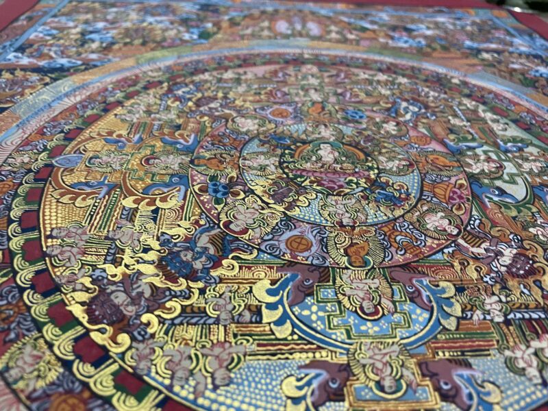 Tibetan Buddhist Thangka Painting – Buddha Mandala, Hand-Painted - Image 7