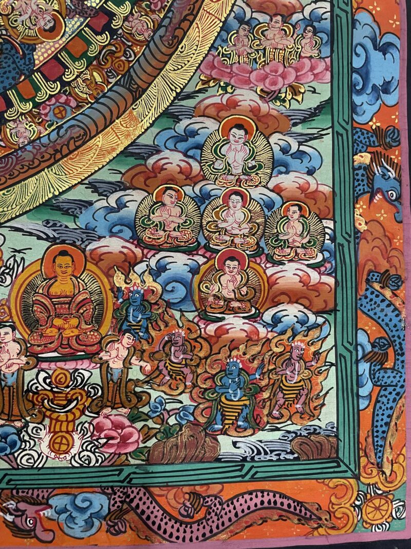 Tibetan Buddhist Thangka Painting – Hand-Painted Buddha Mandala - Image 5