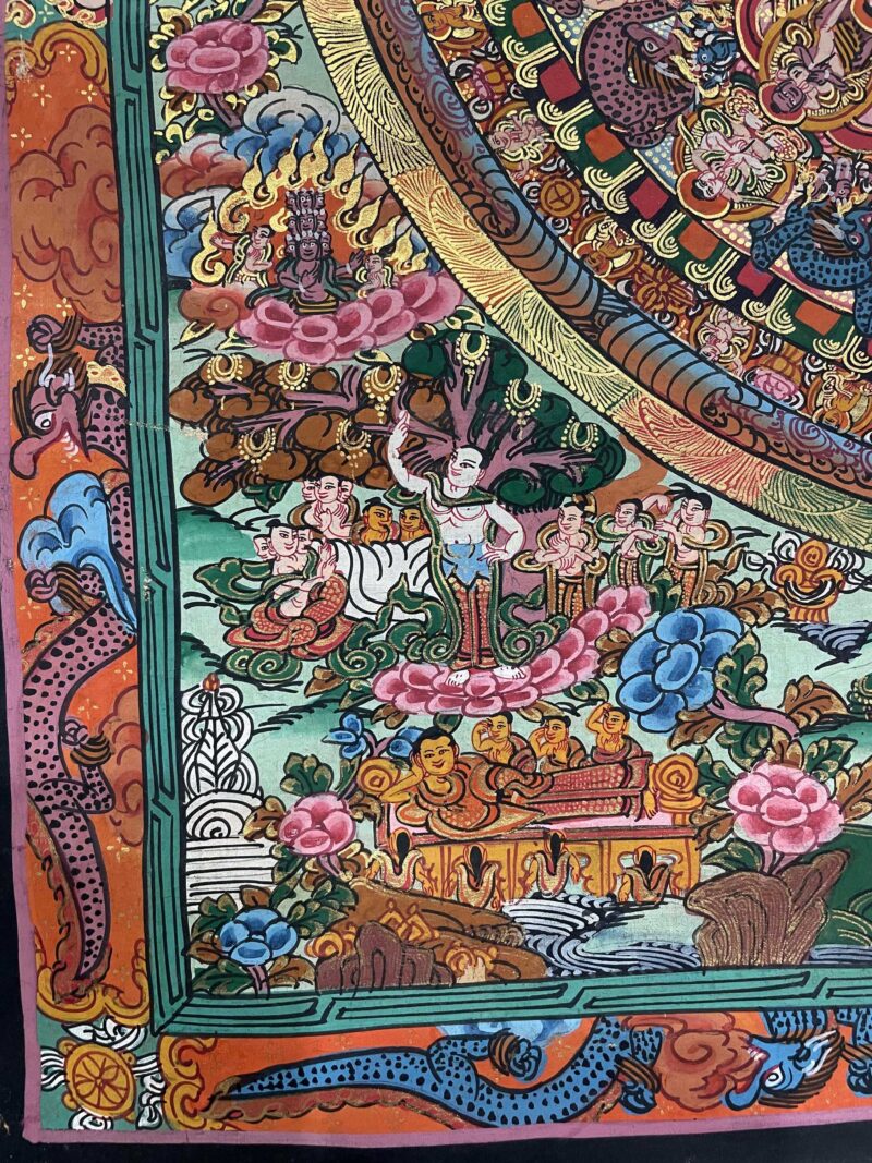 Tibetan Buddhist Thangka Painting – Hand-Painted Buddha Mandala - Image 4