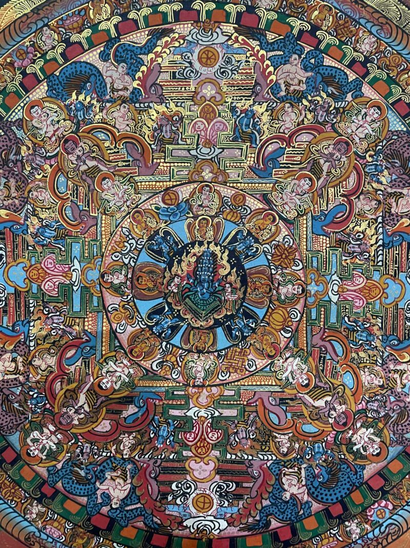 Tibetan Buddhist Thangka Painting – Hand-Painted Buddha Mandala - Image 6