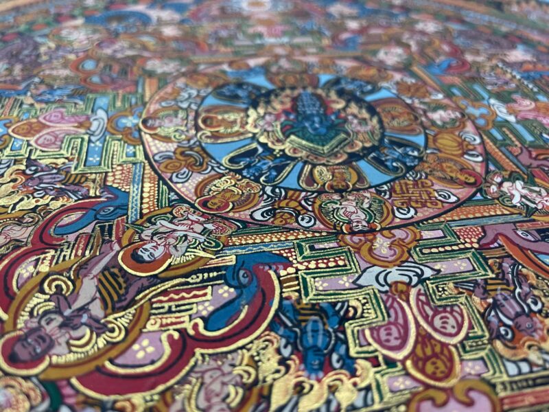 Tibetan Buddhist Thangka Painting – Hand-Painted Buddha Mandala - Image 7