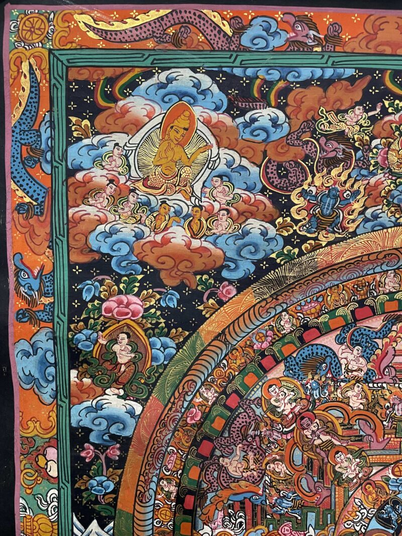 Tibetan Buddhist Thangka Painting – Hand-Painted Buddha Mandala - Image 2
