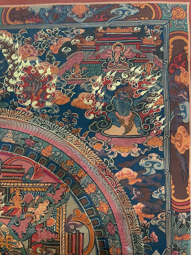 Tibetan Buddhist Thangka Painting – Hand-Painted Buddha Mandala - Image 3