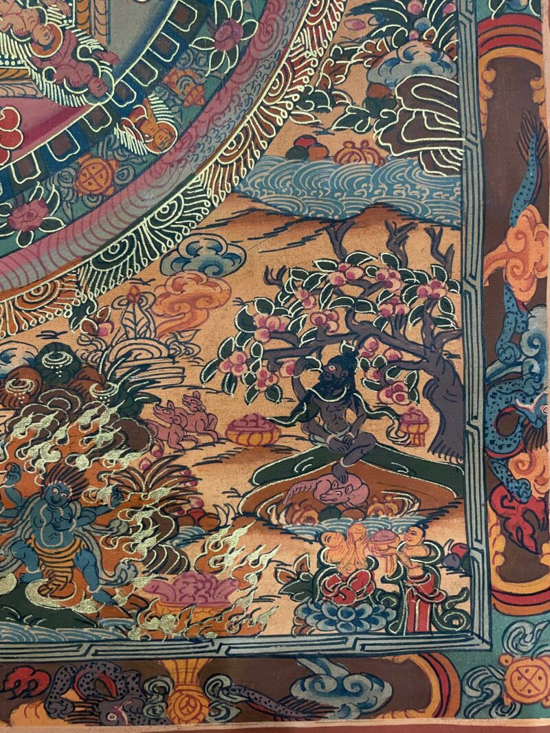 Tibetan Buddhist Thangka Painting – Hand-Painted Buddha Mandala - Image 6