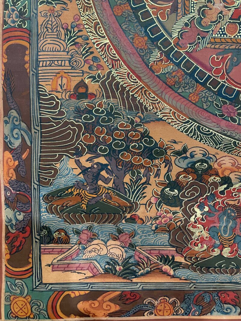 Tibetan Buddhist Thangka Painting – Hand-Painted Buddha Mandala - Image 5