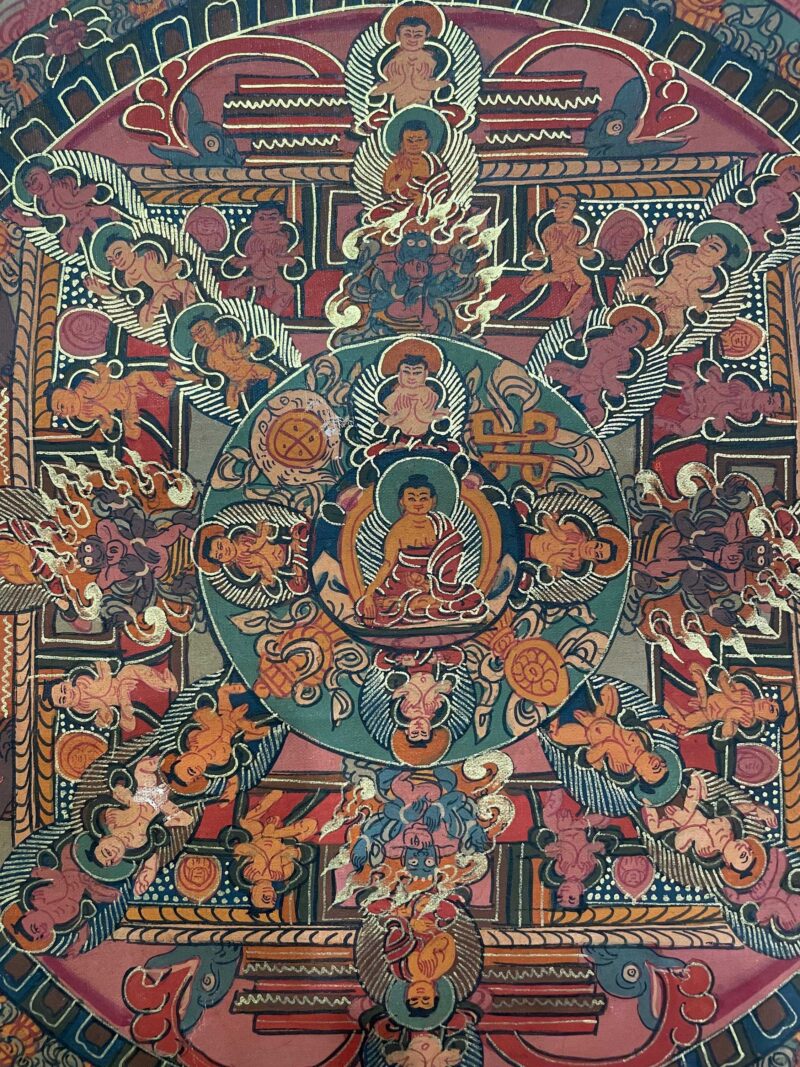 Tibetan Buddhist Thangka Painting – Hand-Painted Buddha Mandala - Image 4