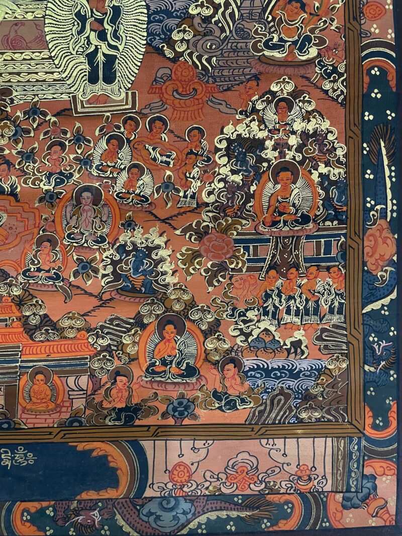 Tibetan Buddhist Thangka Painting – Hand-Painted Buddha Life Story - Image 4