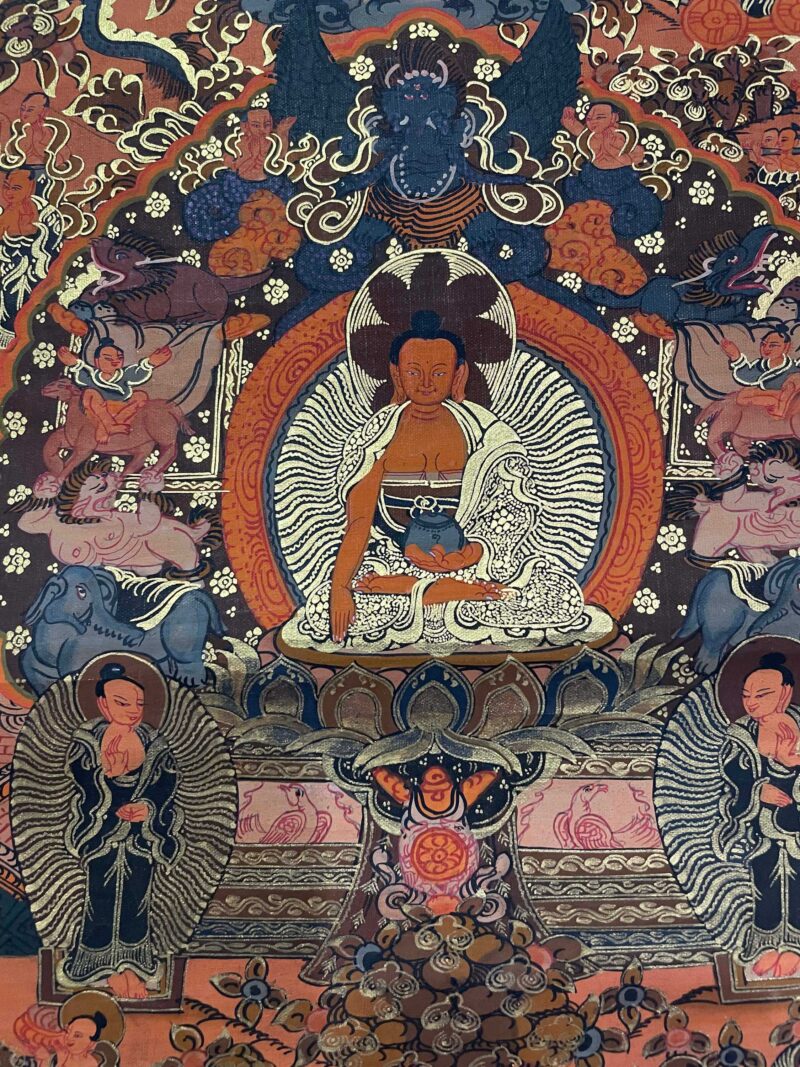 Tibetan Buddhist Thangka Painting – Hand-Painted Buddha Life Story - Image 2