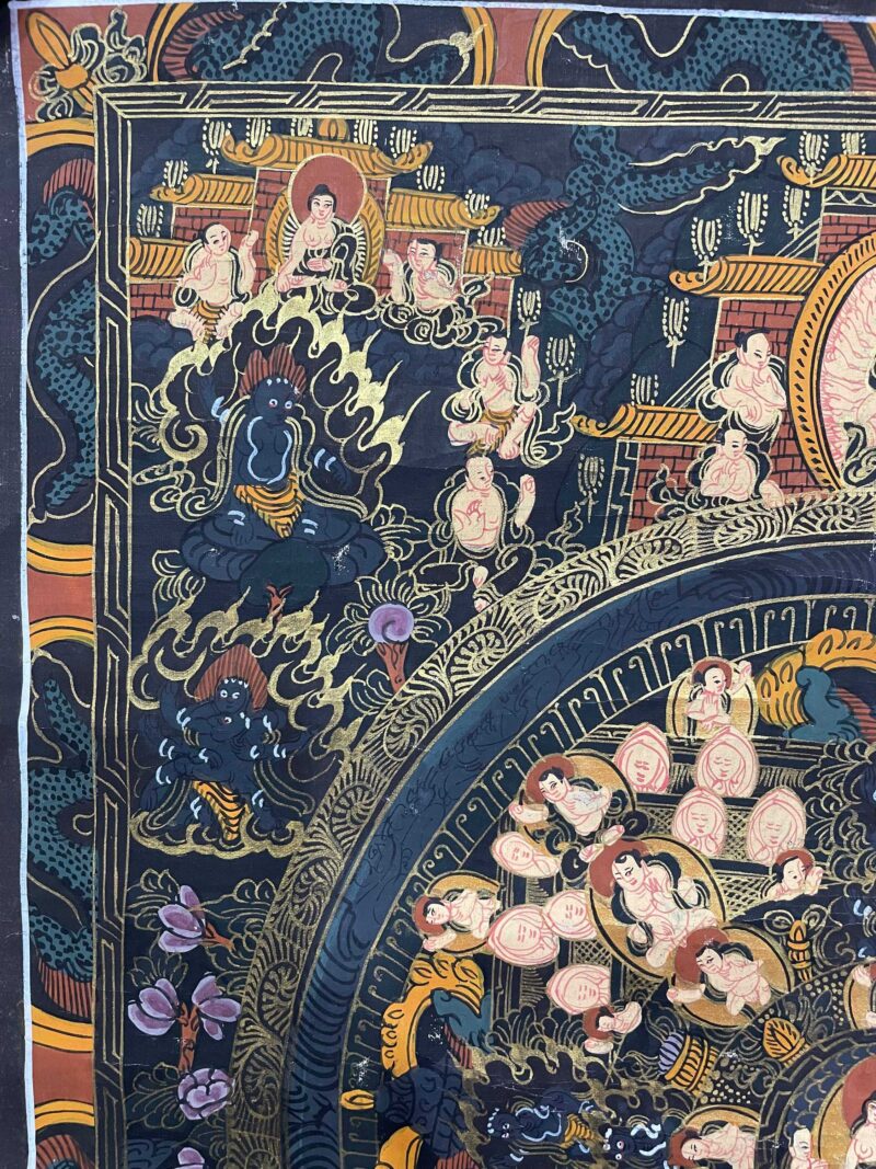 Tibetan Buddhist Thangka Painting – Hand-Painted Buddha Mandala - Image 2