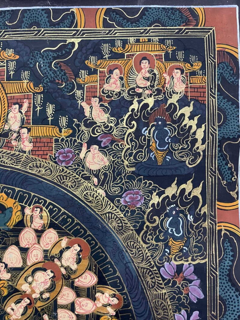 Tibetan Buddhist Thangka Painting – Hand-Painted Buddha Mandala - Image 3