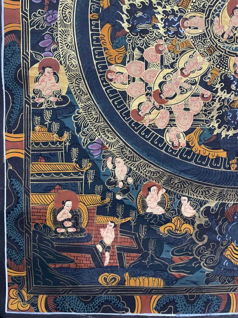 Tibetan Buddhist Thangka Painting – Hand-Painted Buddha Mandala - Image 8