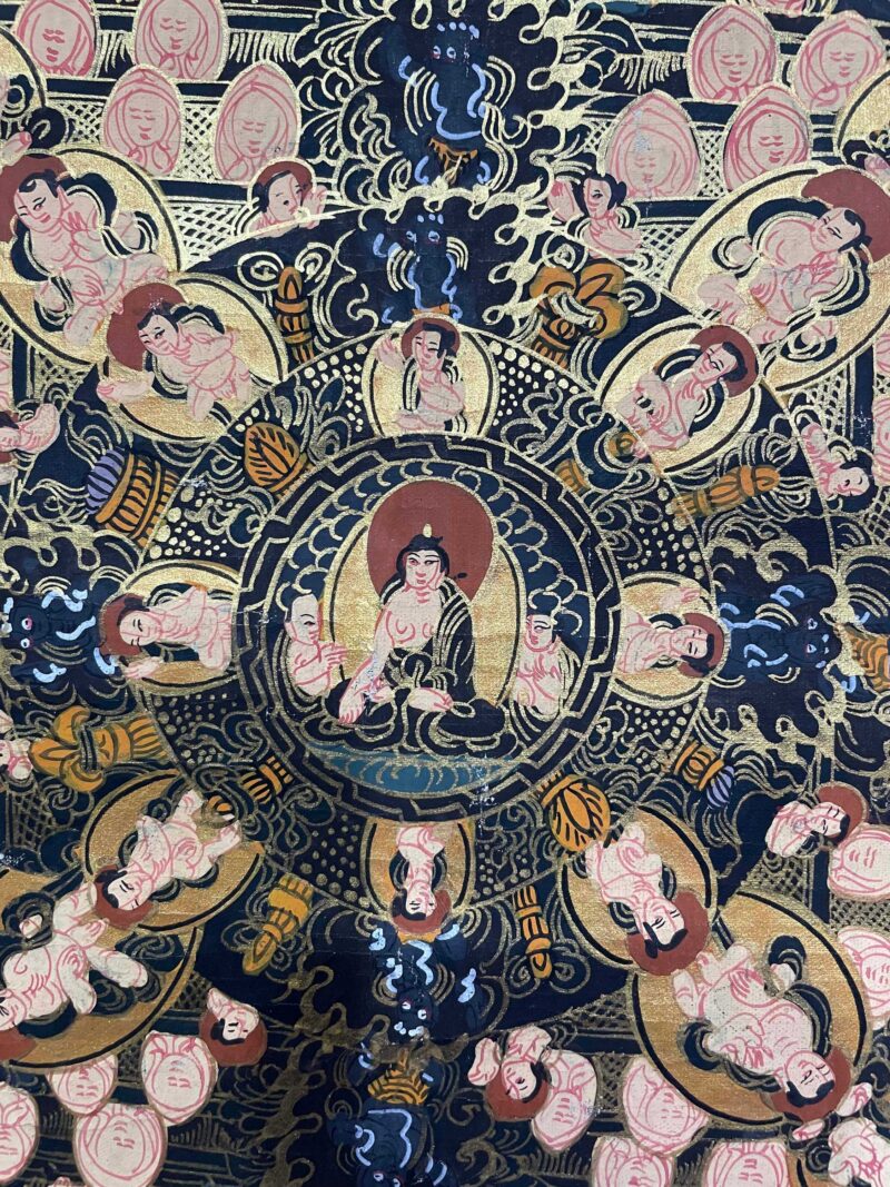Tibetan Buddhist Thangka Painting – Hand-Painted Buddha Mandala - Image 7