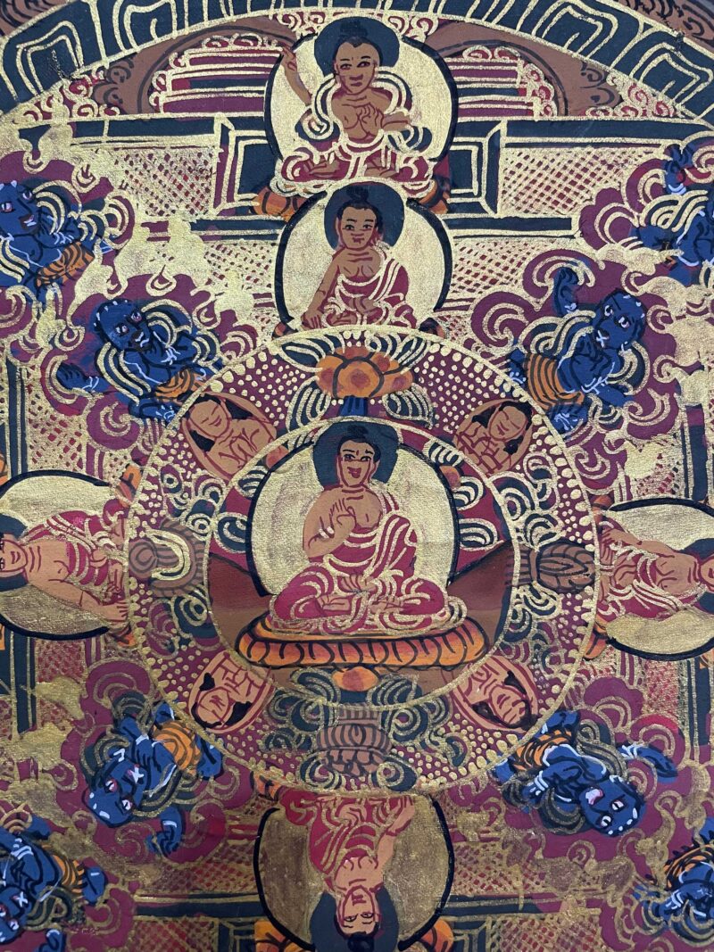 Tibetan Buddhist Thangka Painting – Hand-Painted Buddha Mandala - Image 6