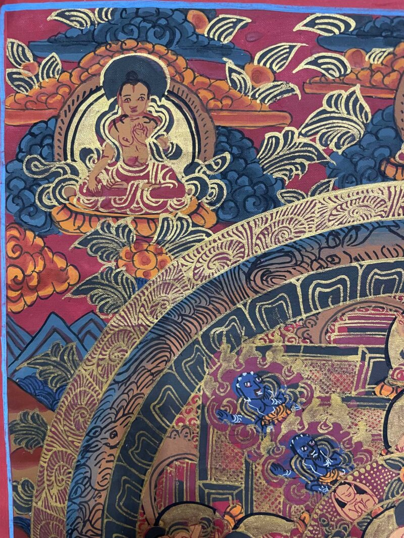 Tibetan Buddhist Thangka Painting – Hand-Painted Buddha Mandala - Image 2