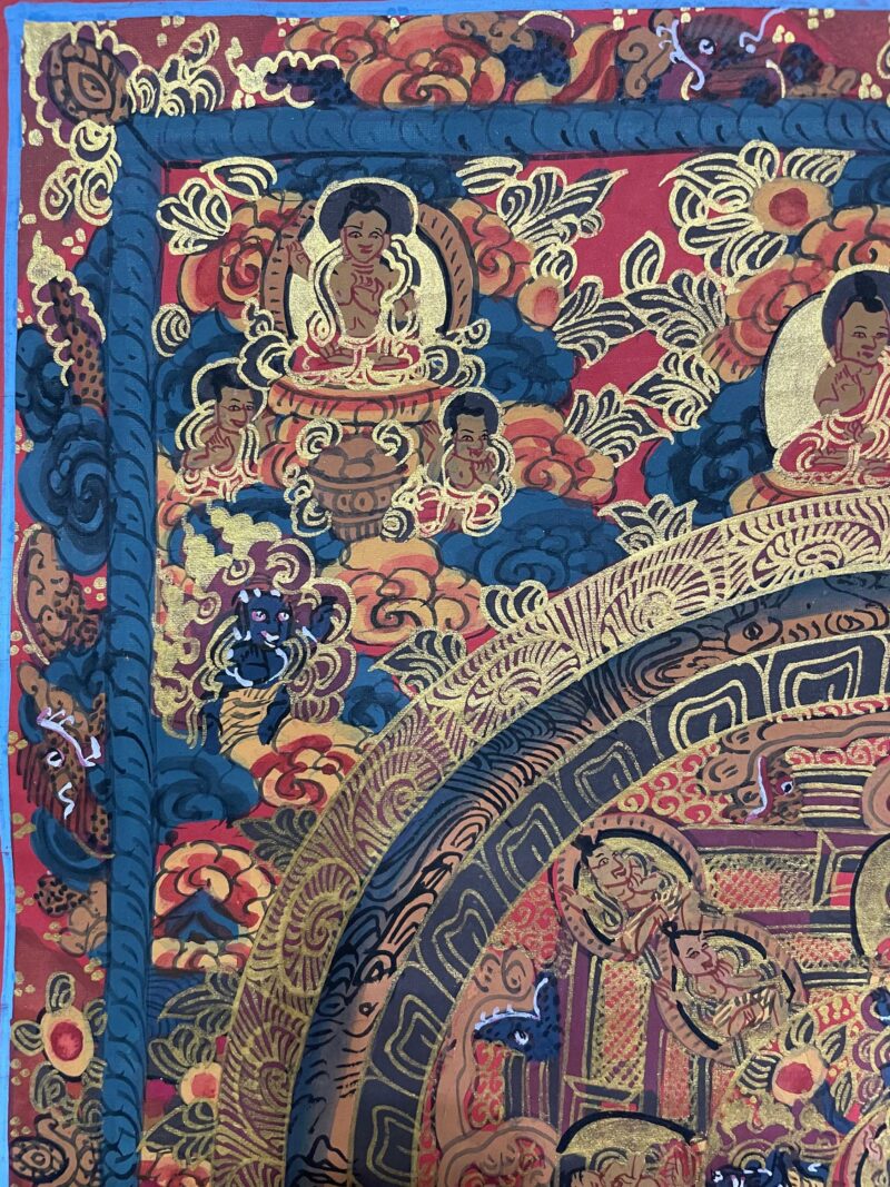 Tibetan Buddhist Thangka Painting – Hand-Painted Buddha Mandala - Image 2