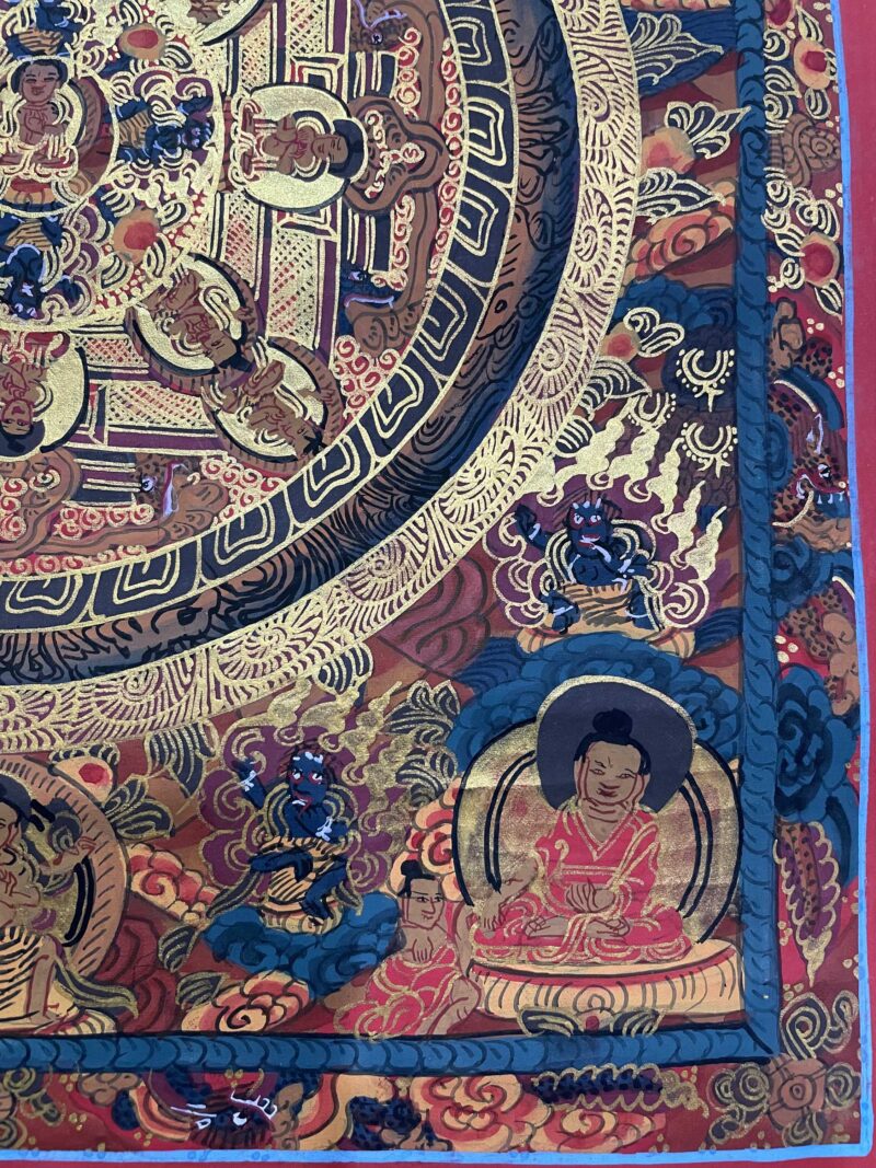 Tibetan Buddhist Thangka Painting – Hand-Painted Buddha Mandala - Image 5
