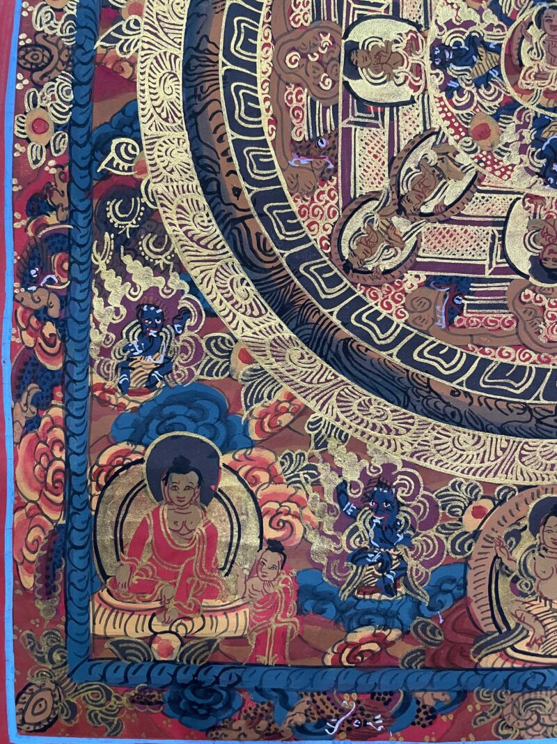 Tibetan Buddhist Thangka Painting – Hand-Painted Buddha Mandala - Image 4