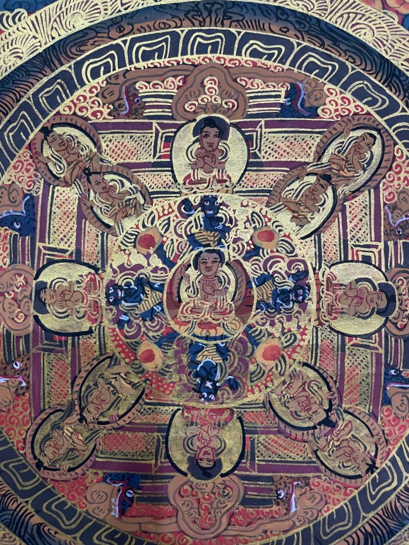 Tibetan Buddhist Thangka Painting – Hand-Painted Buddha Mandala - Image 6