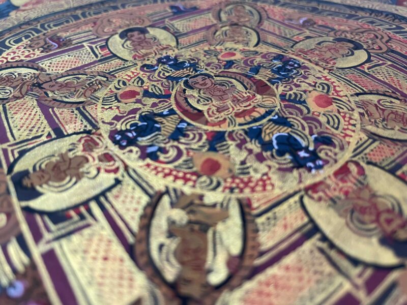 Tibetan Buddhist Thangka Painting – Hand-Painted Buddha Mandala - Image 7