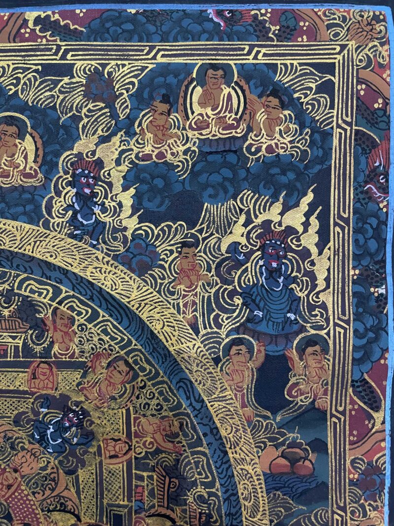 Tibetan Buddhist Thangka Painting – Hand-Painted Buddha Mandala - Image 3