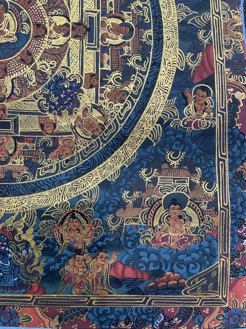 Tibetan Buddhist Thangka Painting – Hand-Painted Buddha Mandala - Image 5