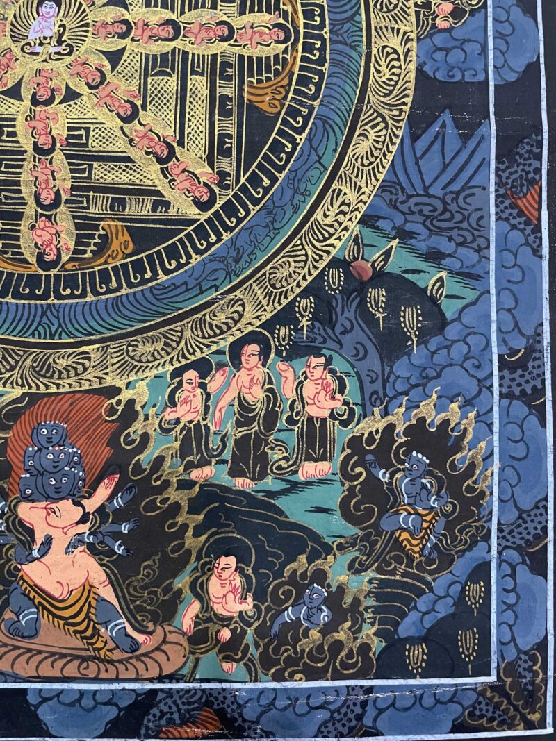 Tibetan Buddhist Thangka Painting – Hand-Painted Buddha Mandala - Image 4