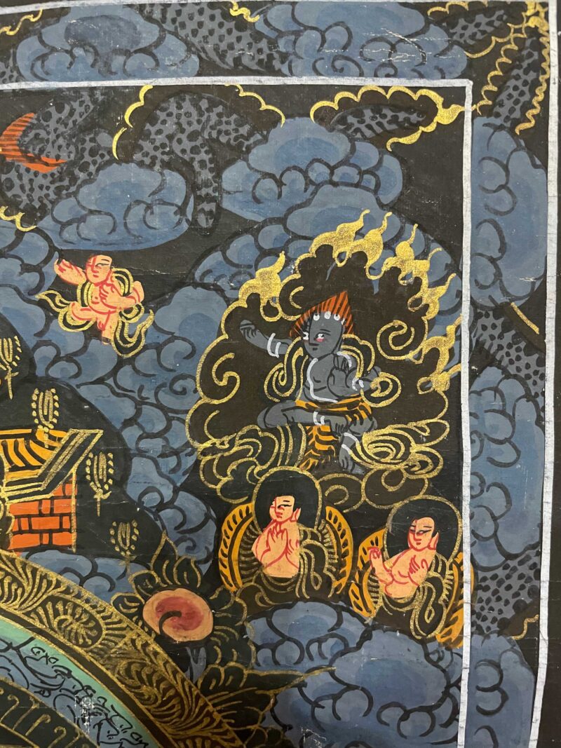 Tibetan Buddhist Thangka Painting – Hand-Painted Buddha Mandala - Image 3