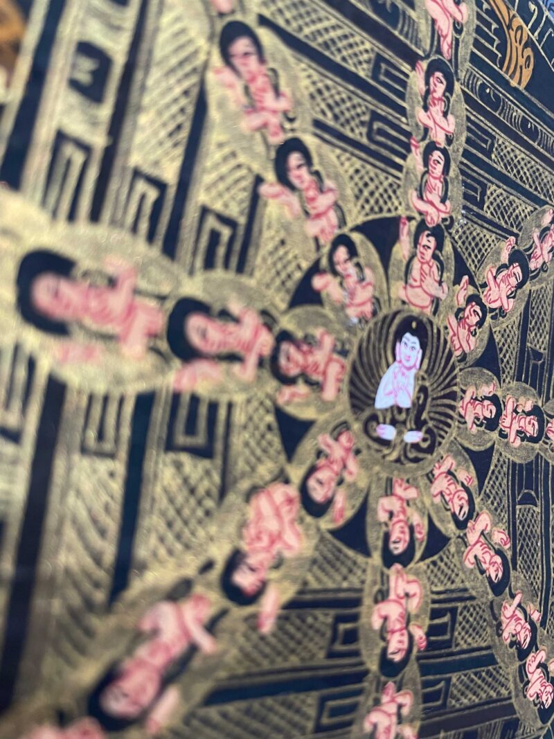 Tibetan Buddhist Thangka Painting – Hand-Painted Buddha Mandala - Image 7