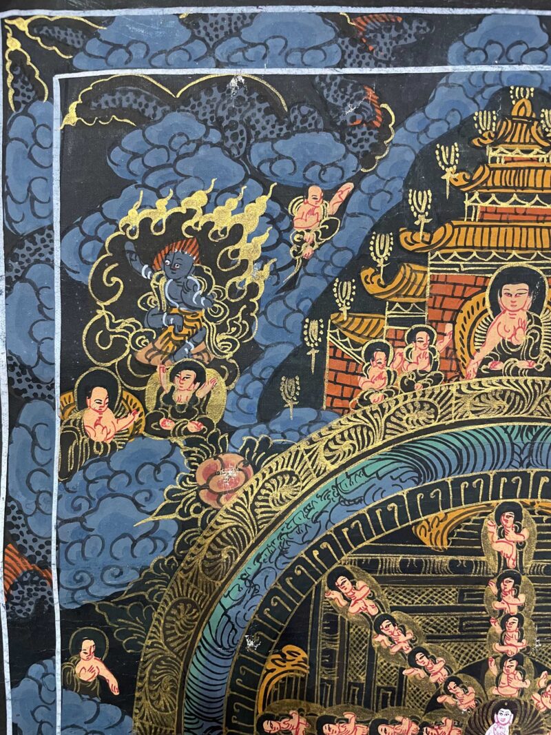 Tibetan Buddhist Thangka Painting – Hand-Painted Buddha Mandala - Image 8