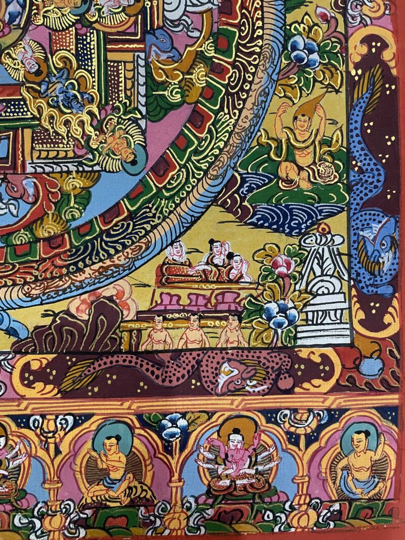 Tibetan Buddhist Thangka Painting – Hand-Painted Buddha Mandala - Image 5