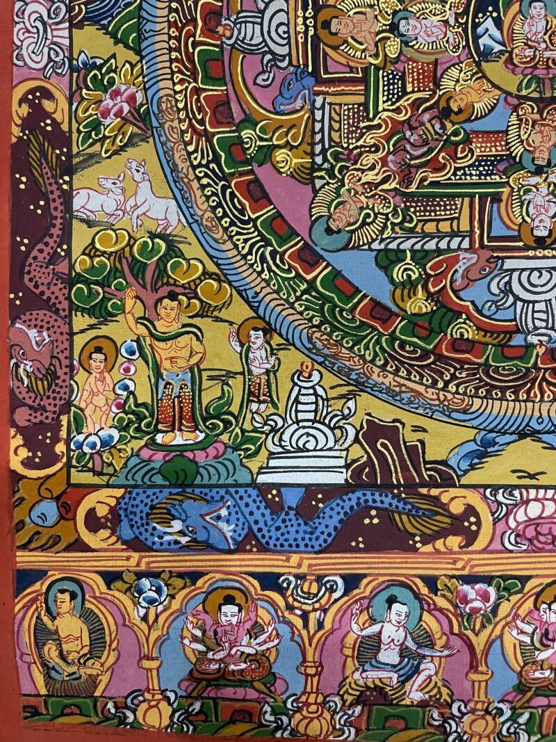 Tibetan Buddhist Thangka Painting – Hand-Painted Buddha Mandala - Image 4