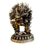 Buddhist Miniature Statue – Black Jambhala with Consort (Yab-Yum)