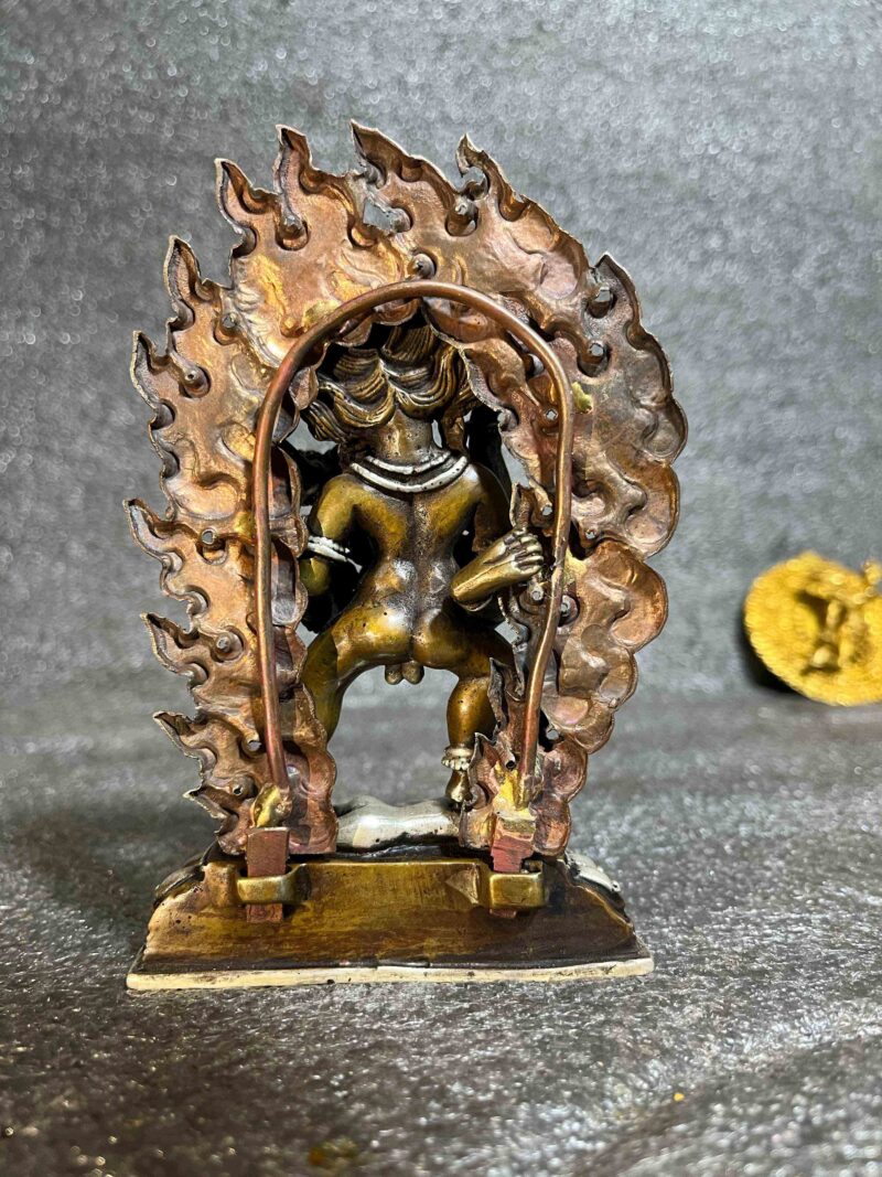 Buddhist Miniature Statue – Black Jambhala with Consort (Yab-Yum) - Image 5