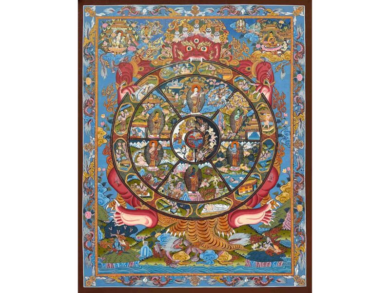 Buddhist Handmade Thangka – The Wheel of Life