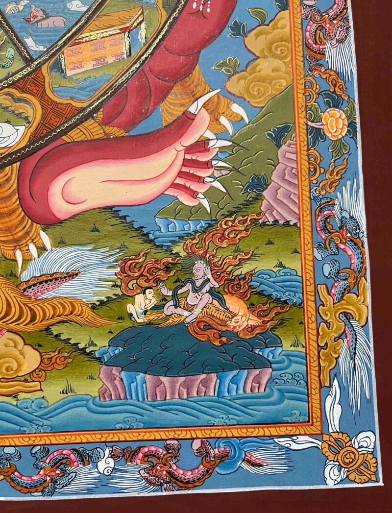 Buddhist Handmade Thangka – The Wheel of Life - Image 6