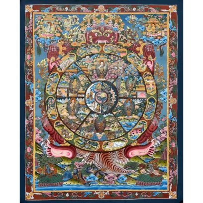 Buddhist Handmade Thangka – The Wheel of Life
