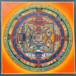 Buddhist Handmade Thangka – Kalachakra Mandala - Image 2