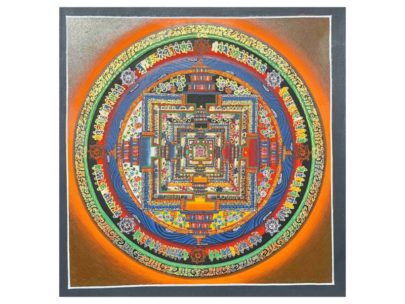 Buddhist Handmade Thangka – Kalachakra Mandala