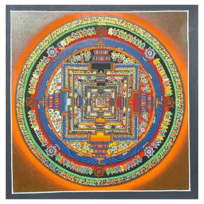 Buddhist Handmade Thangka – Kalachakra Mandala