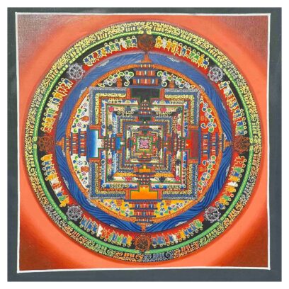 Buddhist Handmade Thangka – Kalachakra Mandala