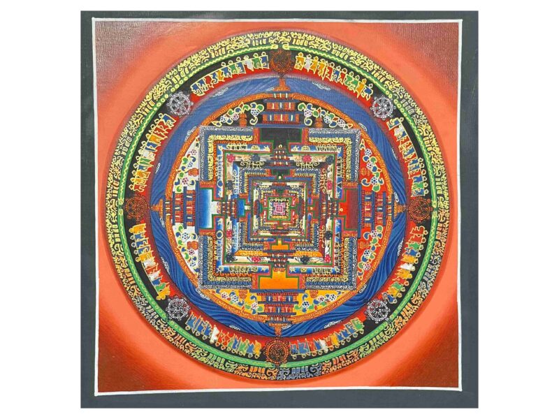 Buddhist Handmade Thangka – Kalachakra Mandala