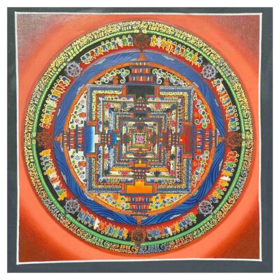 Buddhist Handmade Thangka – Kalachakra Mandala