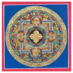 Buddhist Handmade Thangka – Double Dorje Mandala (Student Mandala)