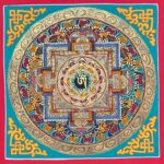 Buddhist Handmade Thangka – Tibetan Om Mandala (Student Mandala) - Image 2