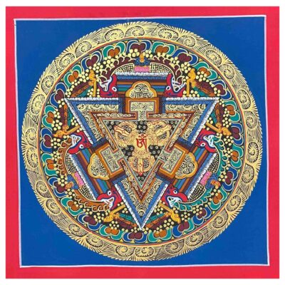 Buddhist Handmade Thangka – 3 Dorje Mandala (Student Mandala)